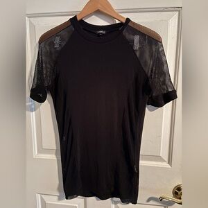 Y2K Tempest U.S.A. Black Fishnet Panel T-Shirt